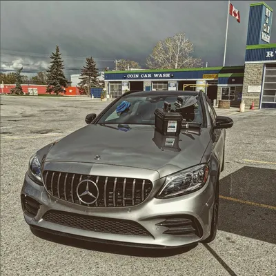 A beautiful silver mercedes after multiple Stealth repair packages