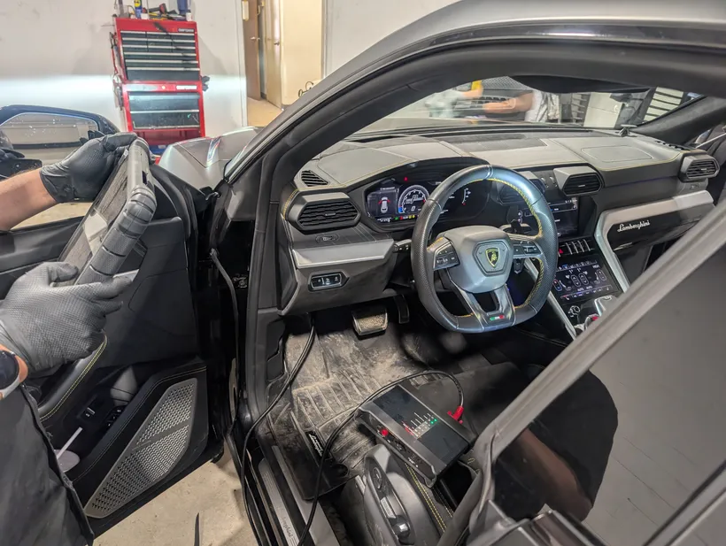 Brake systems-calibration during a brake servicing work at a Stealth garage